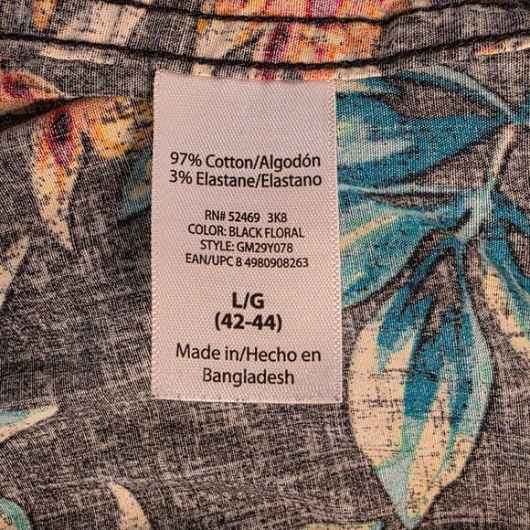 George Men's Tropical short sleeve button down shirt, size L (slim fit) - Picture 4 of 8